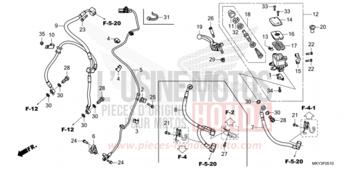 HAUPTBREMSZYLINDER, VORNE ZYLINDER CBR650RAM de 2021